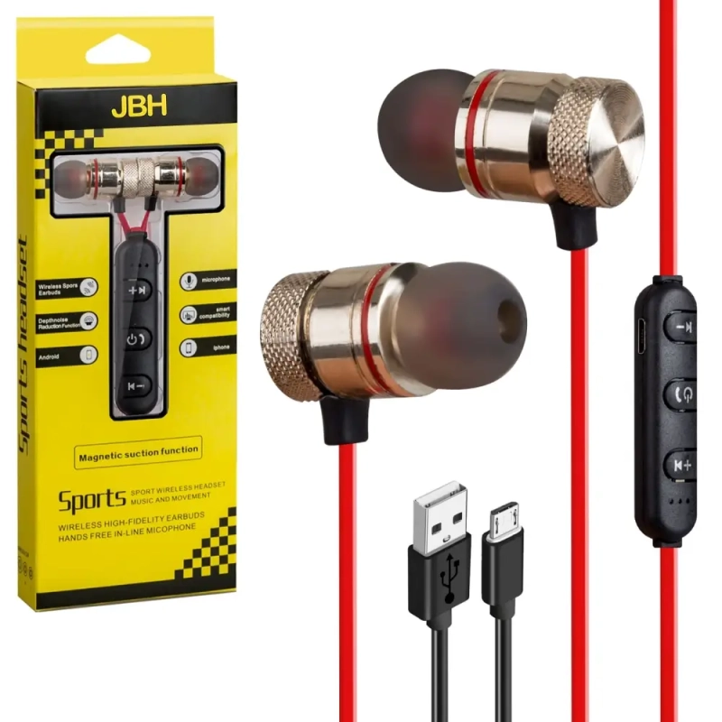 Наушники Bluetooth  BE-010 JBH красные