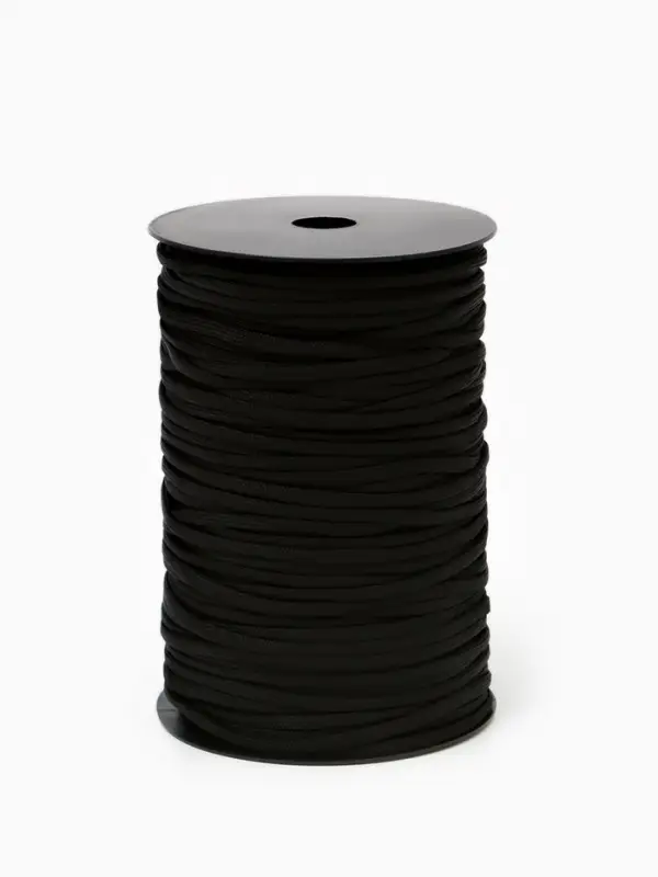 Шнур паракорд на бобине d=4 мм L=100 м, нейлон, цвет чёрный