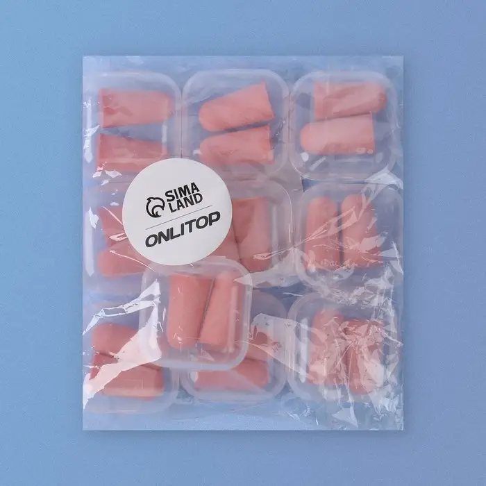 Беруши, фасовка 10 пар, в пластиковом футляре, цвет МИКС Беруши, фасовка 10 пар, в пластиковом футляре, цвет МИКС