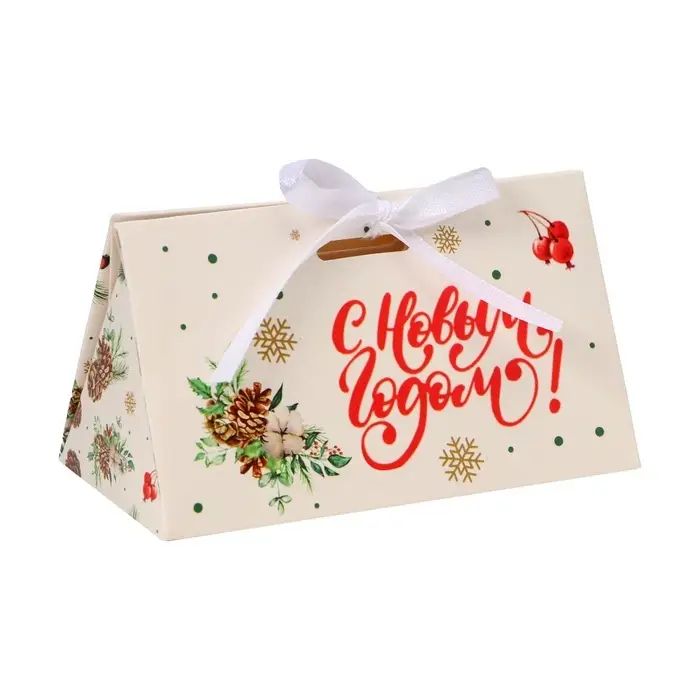 Бонбоньерка, новогодняя подарочная упаковка «Шишки», 10×5.5×5 см Бонбоньерка, новогодняя подарочная упаковка «Шишки», 10×5.5×5 см