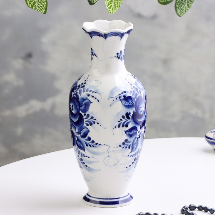 Ваза «Оля», 27 см, гжель