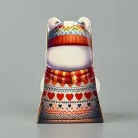 Коробка складная с окном «Северный мишка», 9 х 14.7 х 6 см