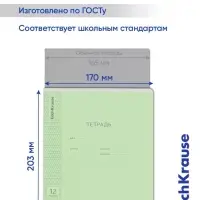 Тетрадь для прописей 12 листов в частую косую линейку, &laquo;Пастель сиреневая&raquo;, МИКС