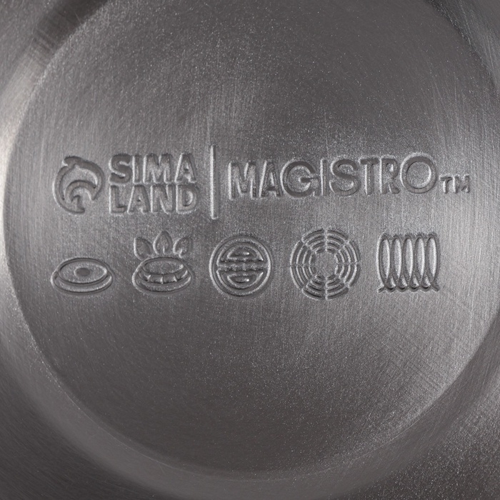 Чайник со свистком из нержавеющей стали Magistro Stone, 2,7 л, ручка soft-touch, индукция, цвет серый Чайник со свистком из нержавеющей стали Magistro Stone, 2,7 л, ручка soft-touch, индукция, цвет серый