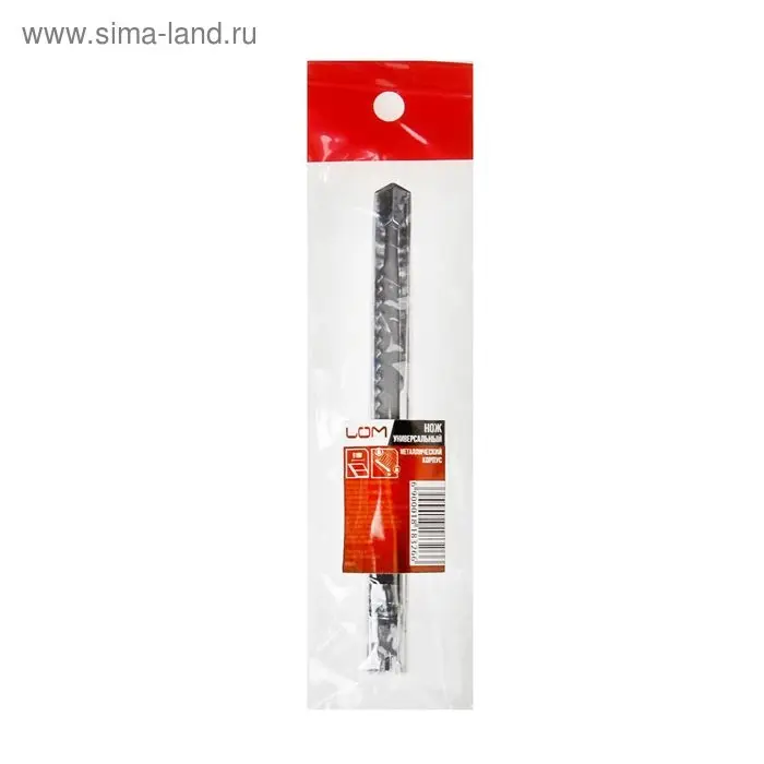 Нож универсальный ЛОМ, металлический корпус, 9 мм