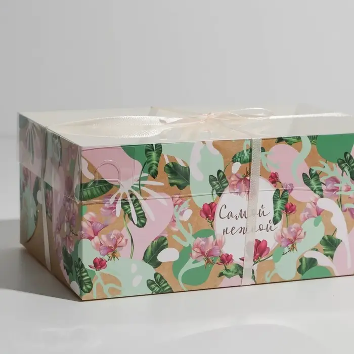Коробка для капкейка, кондитерская упаковка, 6 ячеек «Самой нежной», 23 х 16 х 10 см Коробка для капкейка, кондитерская упаковка, 6 ячеек «Самой нежной», 23 х 16 х 10 см