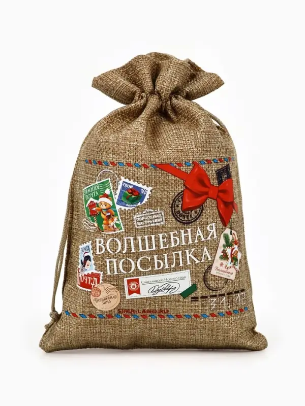 Мешок с термонаклейкой &laquo;Новогодняя посылка&raquo;, 16&times;24 см