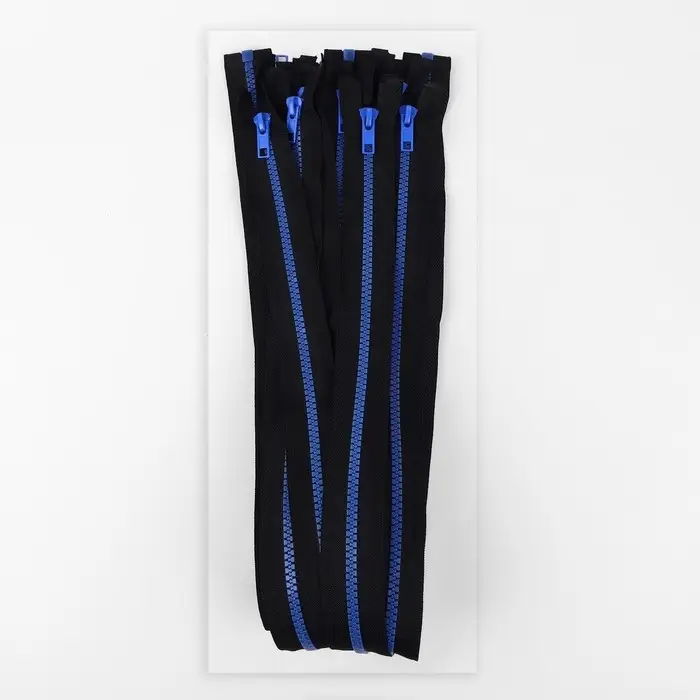 Молния «Трактор», №5, разъёмная, замок автомат, 70 см, чёрная, синяя Молния «Трактор», №5, разъёмная, замок автомат, 70 см, чёрная, синяя