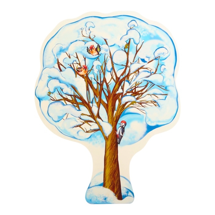 Плакат вырубной  Плакат вырубной "Клён зимний" 50 х 35 см