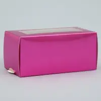 Коробка для макарун, кондитерская упаковка «Розовая», 12 х 5.5 х 5.5 см