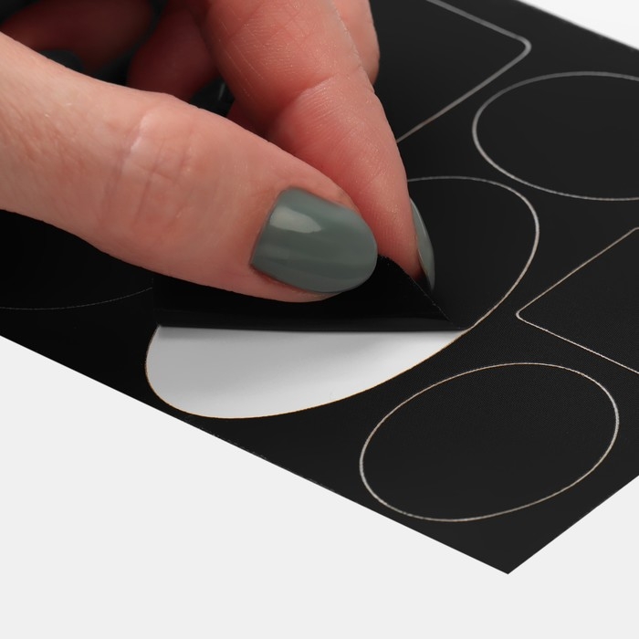 Набор заплаток для верхней одежды, клеевые, лист 10 × 18 см, 10 шт, цвет чёрный Набор заплаток для верхней одежды, клеевые, лист 10 × 18 см, 10 шт, цвет чёрный