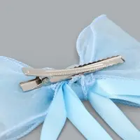 Бант для волос на заколке с лентами, голубой, Холодное сердце