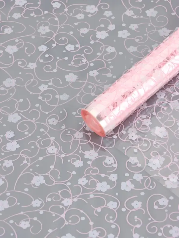 Пленка для цветов и подарков &laquo;Гипсофила&raquo; розовый - белый 0.7&times;7 м, 40 мкм