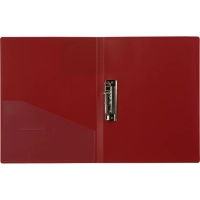 Папка с зажимом Комус Шелк красная