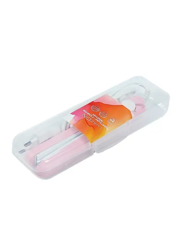 Щипцы-гофре Luazon LW-26, мини, 25 Вт, керамическое покрытие, 65&times;15 мм, до 160 &deg;C, розовые