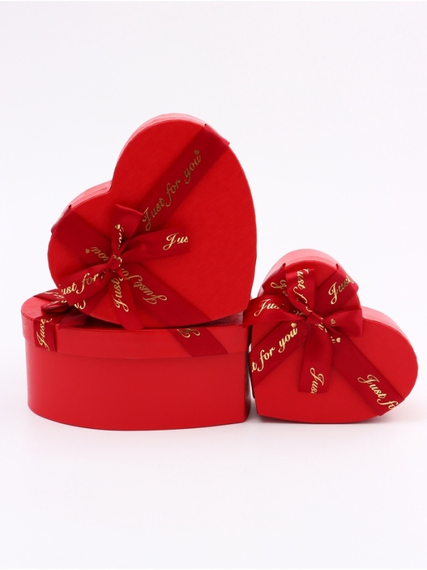 Набор коробок 3 в 1 сердца 22 х 20 х 9;  18.5 х 17 х 7.5; 1 6 х 14 х 6 см