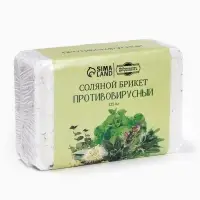 Соляной брикет для бани &laquo;Добропаровъ Противовирусный&raquo; эвкалипт, шалфей, мята, 1.35 кг