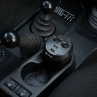Прикуриватель-разветвитель 2 гнезда + 2USB в подстаканник