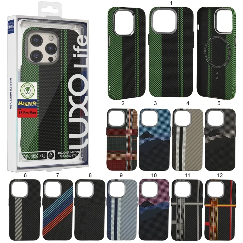 Чехол iPh 15 Pro Max Luxo Carbon Чехол iPh 15 Pro Max Luxo Carbon