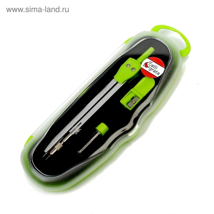 Готовальня 3 предмета (циркуль, грифель, точилка), в пластиковом пенале Готовальня 3 предмета (циркуль, грифель, точилка), в пластиковом пенале