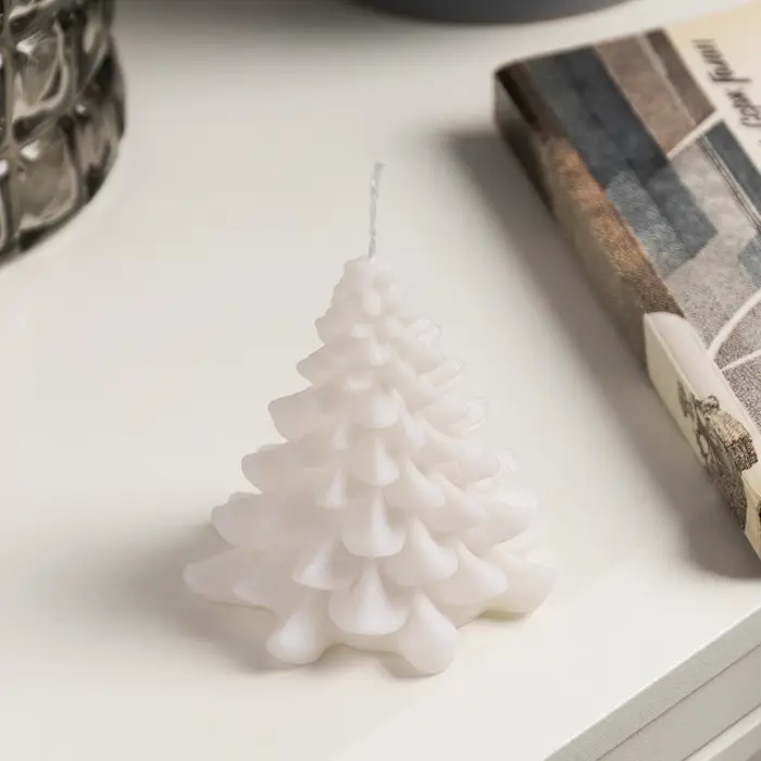 Светодиодная фигура &laquo;Ёлочка свеча&raquo; 9&times;8 см, от батареек AG13&times;3, свечение тёплое белое