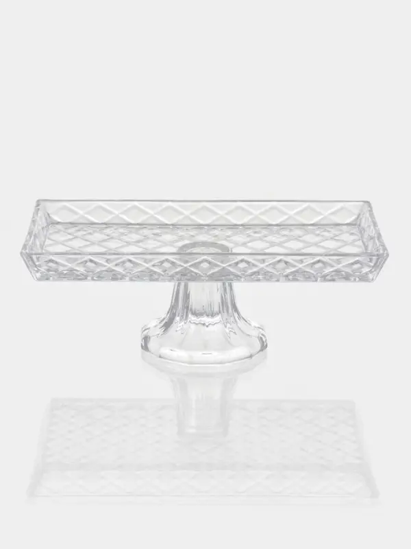 Блюдо &laquo;Шубница&raquo;. 27.4&times;14&times;10 см, на ножке, стекло, прозрачная