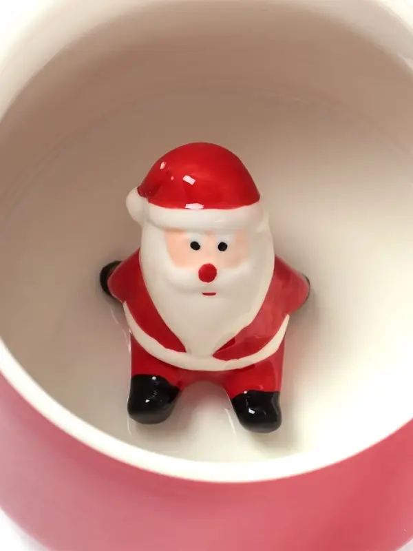 Кружка новогодняя «Дед Мороз», 300 мл, керамика, красная Кружка новогодняя «Дед Мороз», 300 мл, керамика, красная