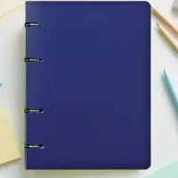 Тетрадь на кольцах Calligrata A5, 120 листов, в клетку, пластиковая обложка, блок офсет, синяя