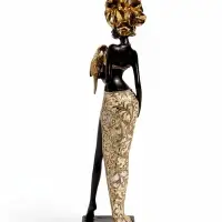 Фигурка декоративная &laquo;Африканка с попугаем&raquo;, 9.5&times;8.5&times;37 см