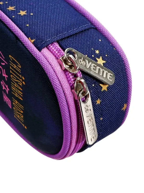 Пенал - футляр deVENTE Chiisana Hoshi, 80&times;210&times;50 мм, мягкий, на молнии, 1 отделение, текстиль, тёмно-синий