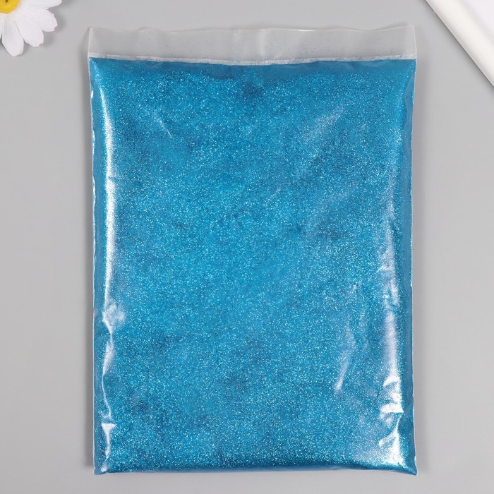 Глиттер размер 1/128, 500 гр, цв. синий Глиттер размер 1/128, 500 гр, цв. синий
