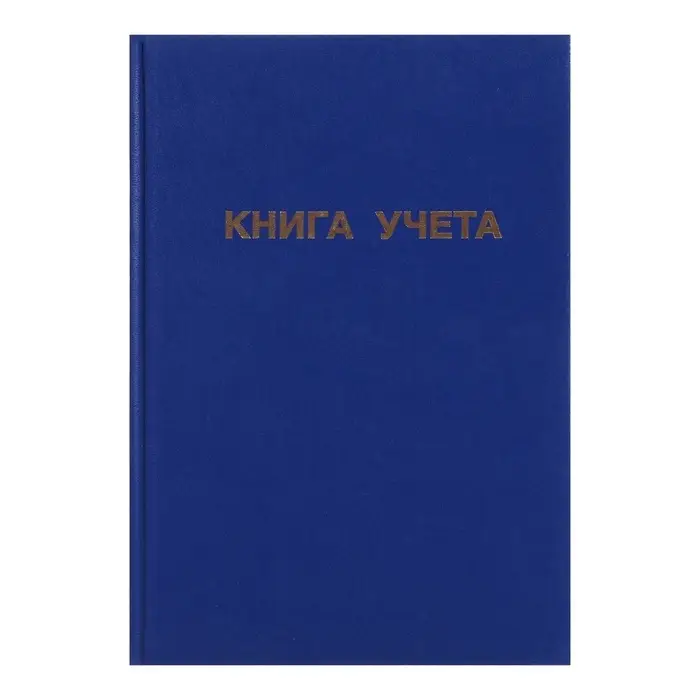 Книга учета А4, 96 листов, линия, 200&times;290 мм, обложка бумвинил, синий, блок офсетный