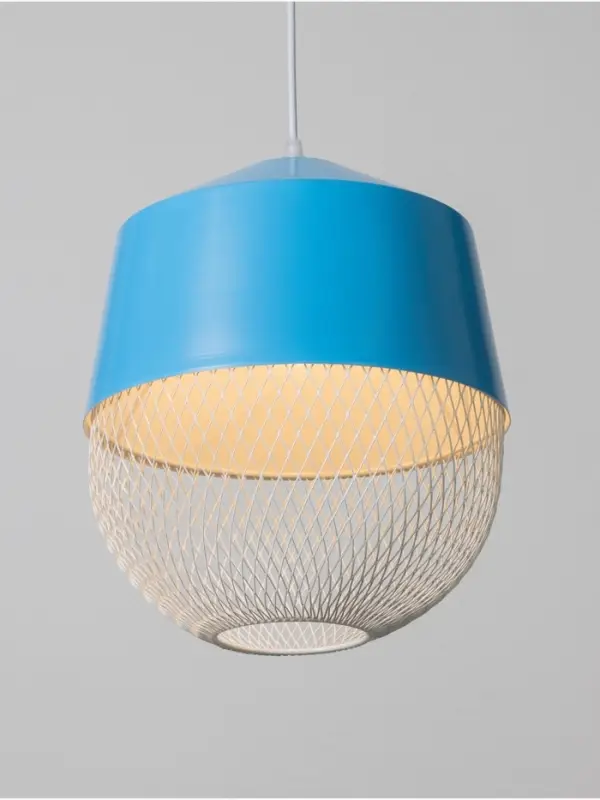 Светильник потолочный BayerLux Lisa, 1&times;40 Вт, Е27, небесный, 26&times;26&times;32 см