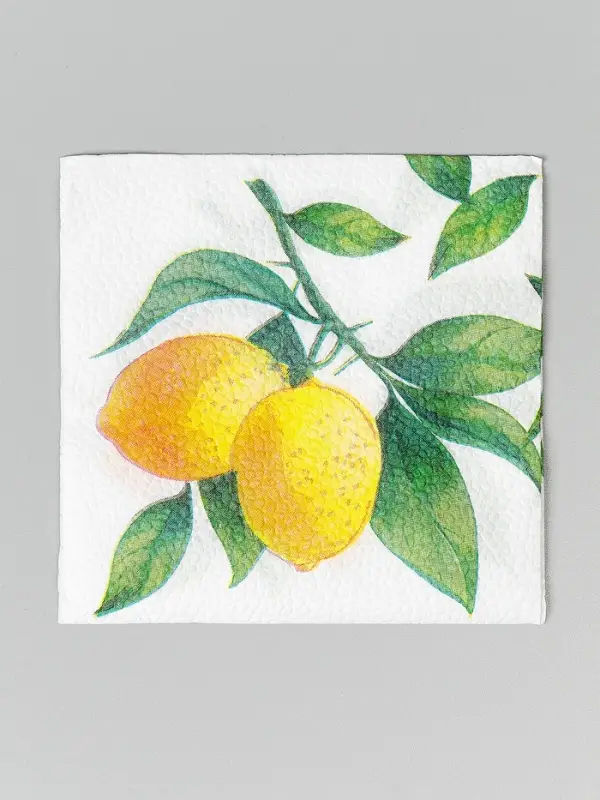 Лимон, салфетки  24х24 1сл 40 л "Desna Design"/32!!!, шт