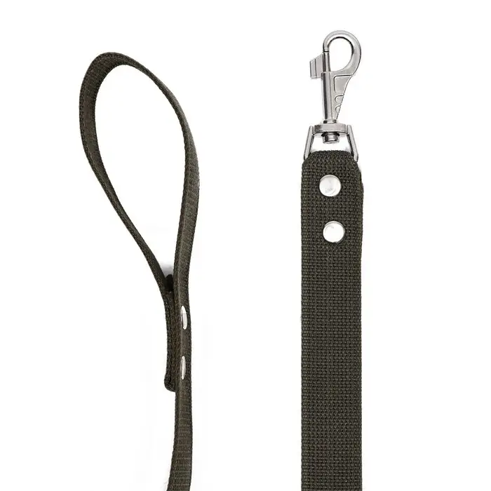 Брезентовый поводок, 5 м &times; 3.5 см, хаки, тёмно-зелёный