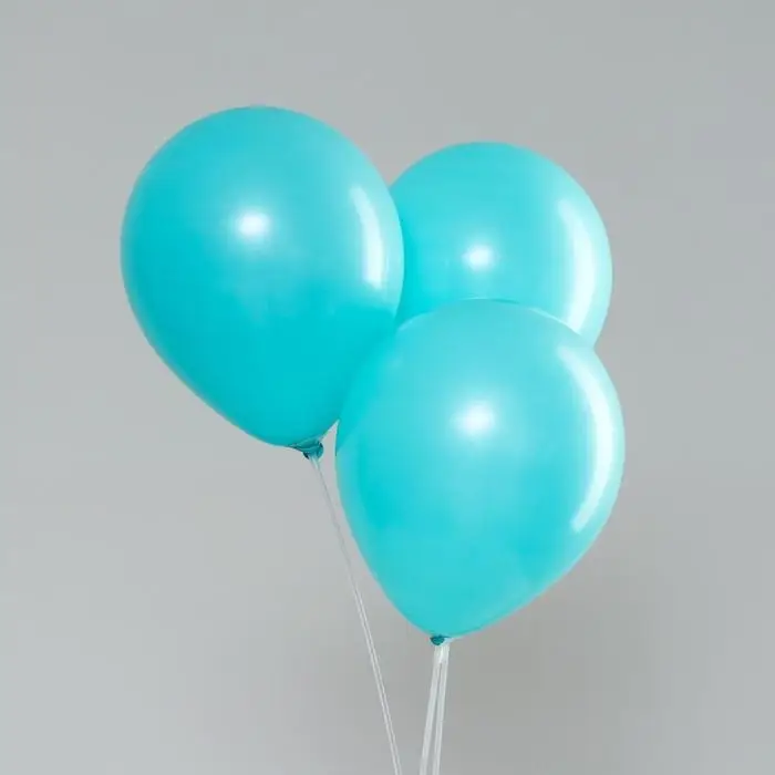 Воздушные шары латексные 12 Воздушные шары латексные 12", пастель, 5 шт., бирюзовые