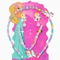 Комплект детский «Выбражулька» 3 предмета, клипсы, бусы, ободок, единорог, цветной Комплект детский «Выбражулька» 3 предмета, клипсы, бусы, ободок, единорог, цветной