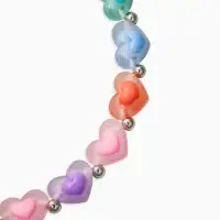 Бусы детские "Выбражулька" сердце, цветные в серебре Бусы детские "Выбражулька" сердце, цветные в серебре