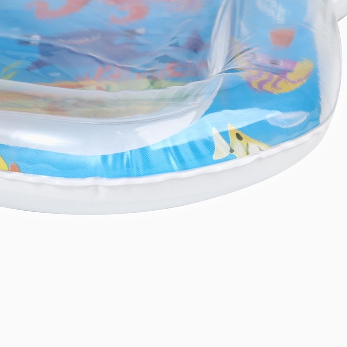 Акваковрик надувной развивающий водный  «Морские жители», 65x50 см + игрушка В ПОДАРОК Акваковрик надувной развивающий водный  «Морские жители», 65x50 см + игрушка В ПОДАРОК