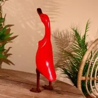 Сувенир "Утка красная" дерево 45 см