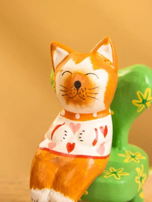Сувенир дерево  Сувенир дерево "Спящий котик на стуле" 4х5,5х7,5 см