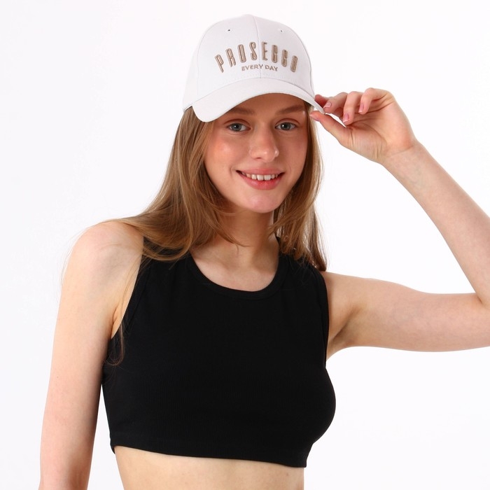 Кепка Prosecco, цвет белый, р-р 56