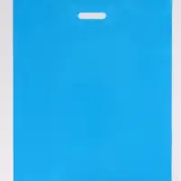 Пакет полиэтиленовый с вырубной ручкой, Лазурный 50&times;60 См, 70 мкм