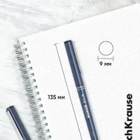 Ручка капиллярная ErichKrause F-15, чёрный стержень, узел 0.6 мм