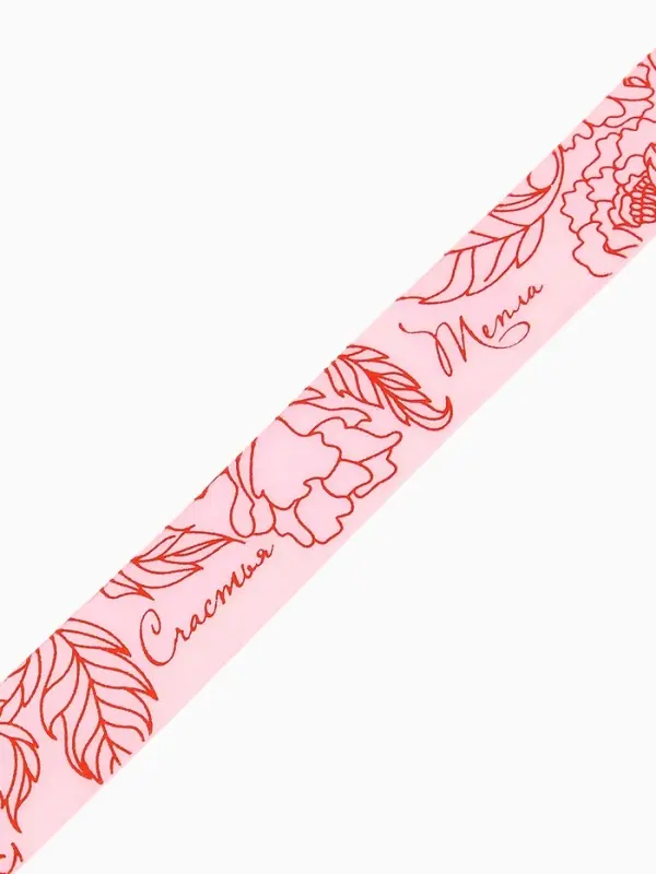Лента атласная &laquo;Цветы&raquo;, 2 см &times; 23 м (&plusmn;1 м)