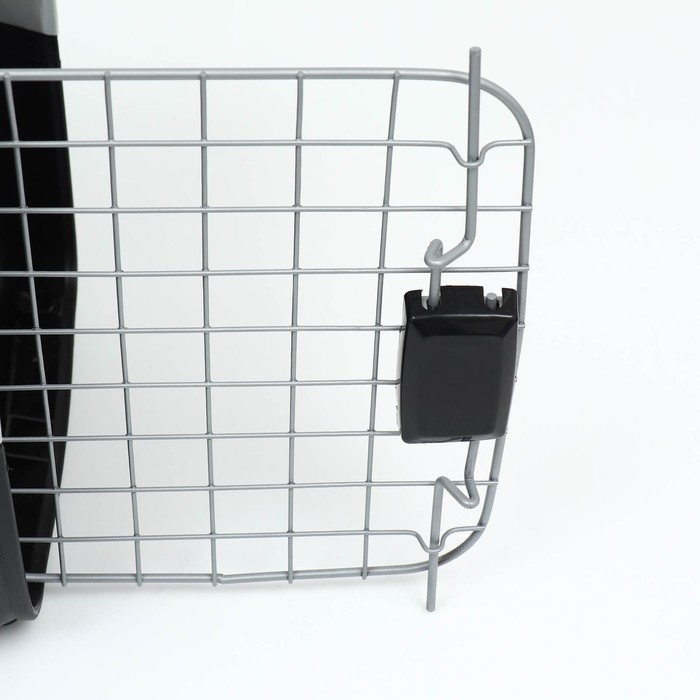 Переноска для животных пластиковая с металлической дверью 47 х 30 х 35 см, вес до 12 кг, серая  9347 Переноска для животных пластиковая с металлической дверью 47 х 30 х 35 см, вес до 12 кг, серая  9347