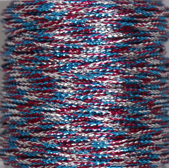 Сутажный шнур на бобине Сутажный шнур на бобине "Синий фиолет" намотка 15 м толщина 2 мм 4,3х4,7х4,7 см