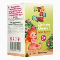 Омега-3 детская &laquo;Кук Ля Кук&raquo; со вкусом тутти-фрутти, 100 капсул