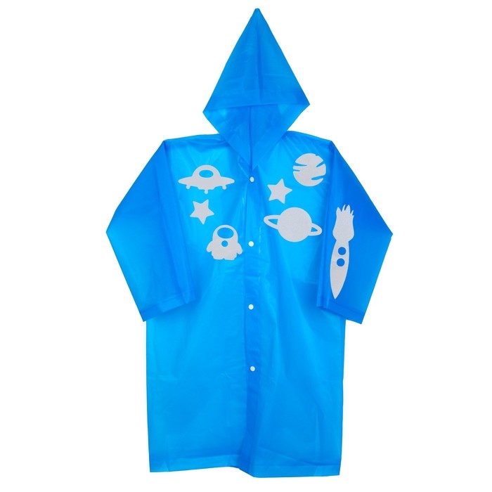 Дождевик «Космос» со светоотражающими наклейками, рост 120-160 см Дождевик «Космос» со светоотражающими наклейками, рост 120-160 см