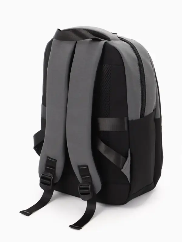 Рюкзак школьный, 2 отделения, 5 карманов, водонепроницаемое дно, 26&times;14&times;39 см, серый